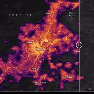 NASA'nın Yayınladığı 6 Şubat Depremleri Gece Işık Haritası: Yıkımın Görsel Kanıtı